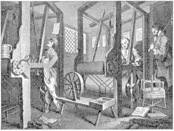 Factory workers were able to withstand a long day of labor thanks to the consumption of coffee. (Public domain)