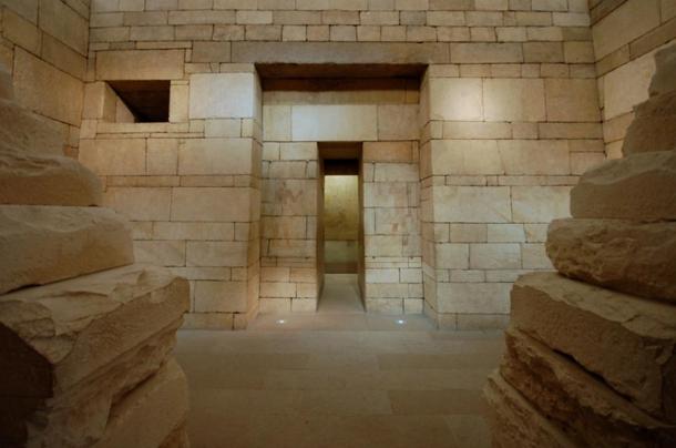 False doors evolved from the facades of Mastaba tombs, like this Mastaba Tomb of Perneb
