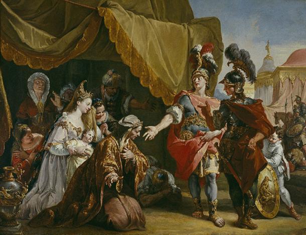 Family of Darius before Alexander by Francesco Fontebasso. (Public Domain)