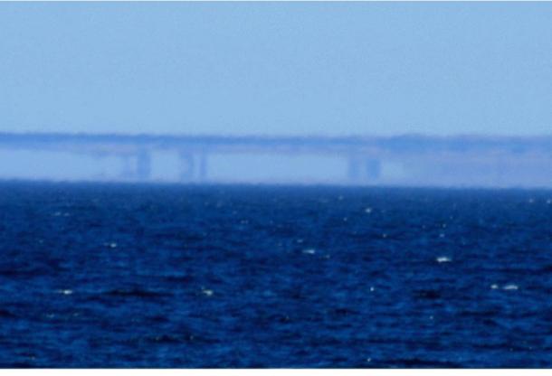 A Fata Morgana along the Santa Cruz, Calif., shoreline as seen from Moss Landing on May 7, 2007. 