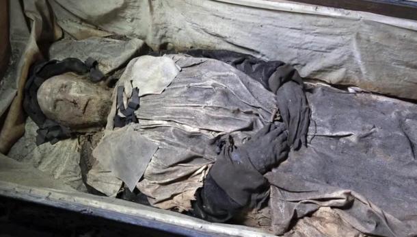 Fetus found inside the coffin of a 17th century mummified bishop