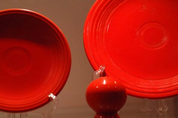 Fiestaware was first made in 1936. To achieve the bright colors uranium oxide was added into the glaze. (Marc Soller / CC BY-SA 2.0)