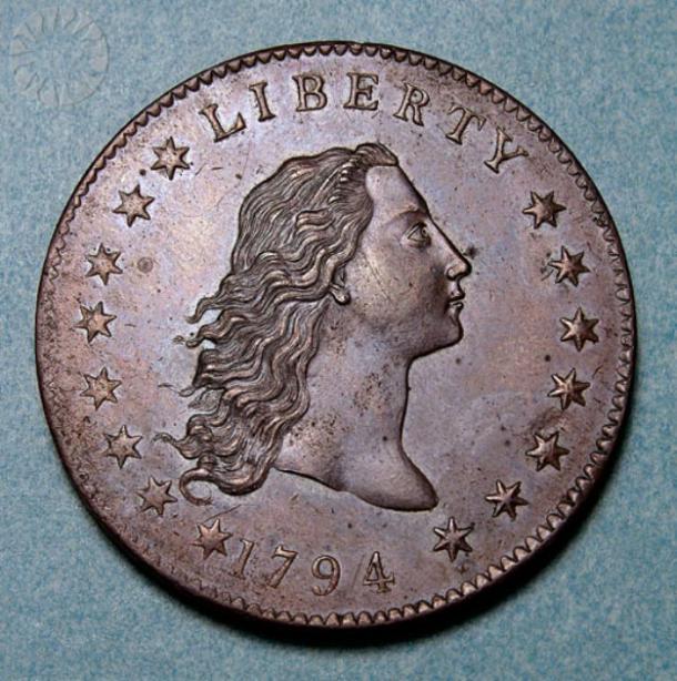 ‘Flowing Hair’ dollar coin from 1794. (Public.Resource.Org / Public domain)