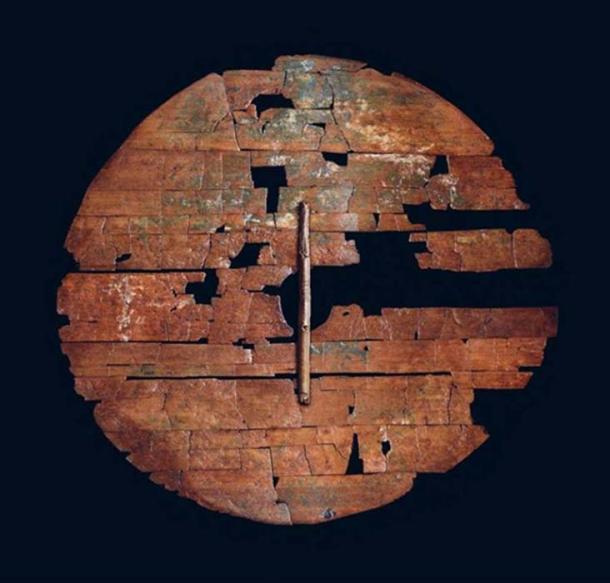 Fragments from the Trelleborg shield put together. (Photo: National Museum of Denmark)