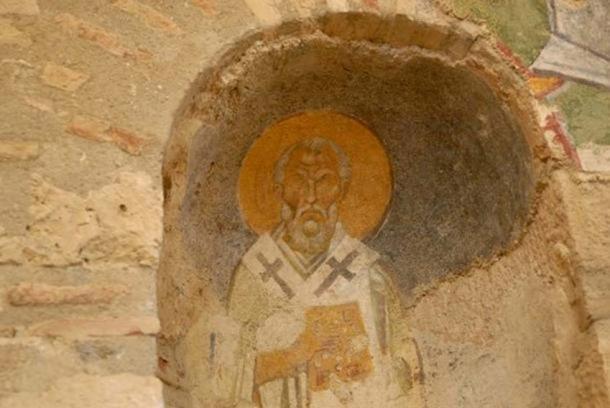 Fresco of Saint Nicholas. Source: BigStockPhoto