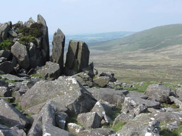 Frost-shattered rocks on Carn Menyn (Meini), Pembrokeshire, Wales 