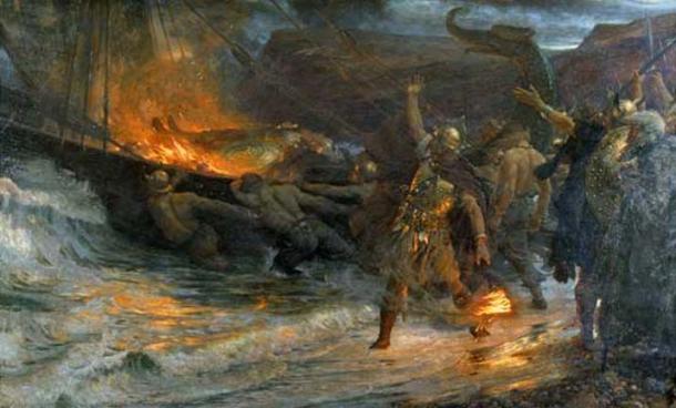 ‘The Funeral of a Viking’ (1893) by Frank Dicksee