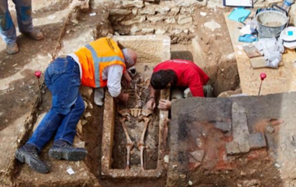 Further study of the sarcophagus will help experts learn more about the Merovingian dynasty. (Département du Lot / Facebook)