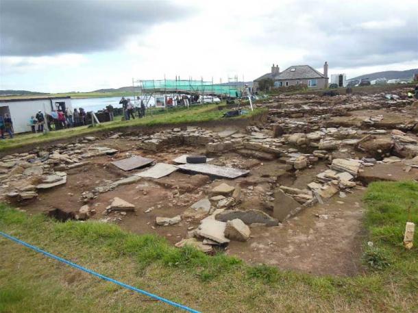 General view of the excavations at the Ness of Brodgar excavations (Image: © Andrew Collins).