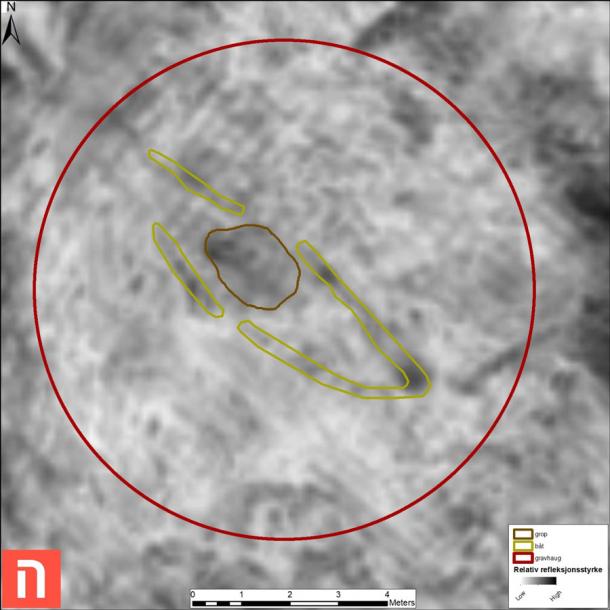 Georadar analysis showed Viking ship grave remains in Kvinesdal. (Nye Veier)