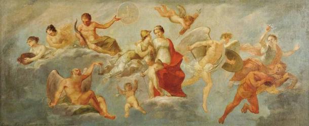 The Gods of Mount Olympus, by Domingus Sequeira, 1794 (Public Domain)