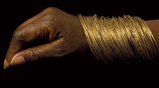 Gold canular coil bracelets Mapungubwe Hill, AD 1250 - AD 1290. (© University of Pretoria)