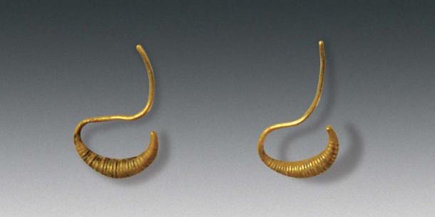 Gold ear rings and other items were found in née Wu's tomb (Image: Courtesy Chinese Cultural Relics)