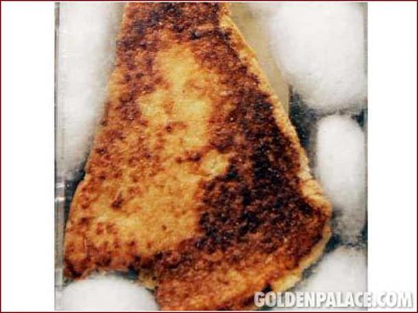Golden Palace Events purchased the bizarre religious relic, a grilled cheese sandwich with a depiction of the face of the Virgin Mary, back in 2004 for a stunning $28,000! 