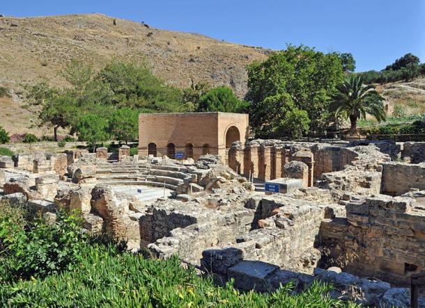 The Gortyn archaeological site, Crete.  The Labyrinth cave is located near this site.