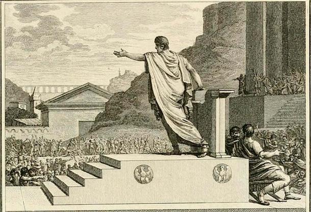 Gaius Gracchi, tribune of the people, presiding over the Plebeian Council. (Public Domain)