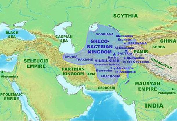 The Graeco-Bactrian Kingdom (Unknown Author / CC BY-SA 3.0)