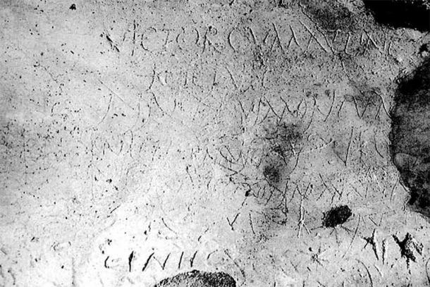 Graffiti inside the Lupanare. (Public Domain)