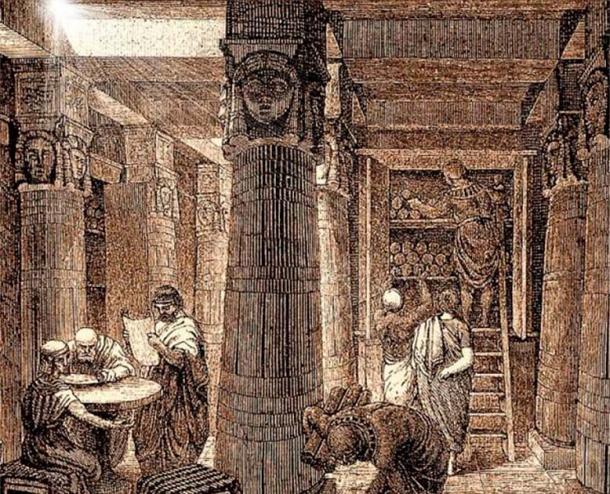 The Great Library of Alexandria before its destruction. (CC BY-SA 4.0)