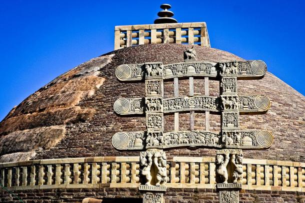 The Great Stupa at Sanchi, India.