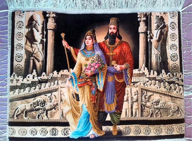 The Great Cyrus & Kasandan in the Castle of Apadana. (shams bahari /CC BY-SA 4.0 )