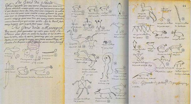 Copy of the Great Peace of Montreal including signatures. (Public domain)