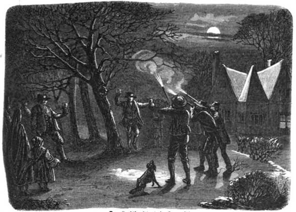 Gunsmen scared off ‘witches’ by firing into the night. (Public Domain)