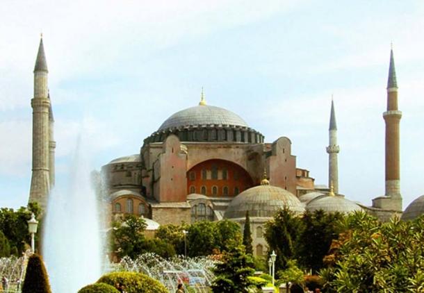 The Hagia Sophia, an architectural icon, housed numerous renowned works of art.