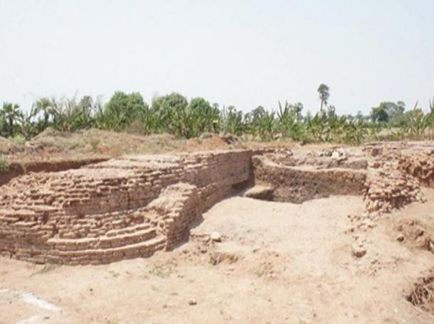  Seksjon Av Det Arkeologiske stedet Halin.