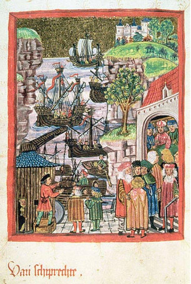 AnchorHamburg and Lübeck forged an alliance in 1241, which allowed them to dominate the entire salted fish trading network in the Baltic region.  (AnonymousUnknown author/CC BY-SA 3.0)