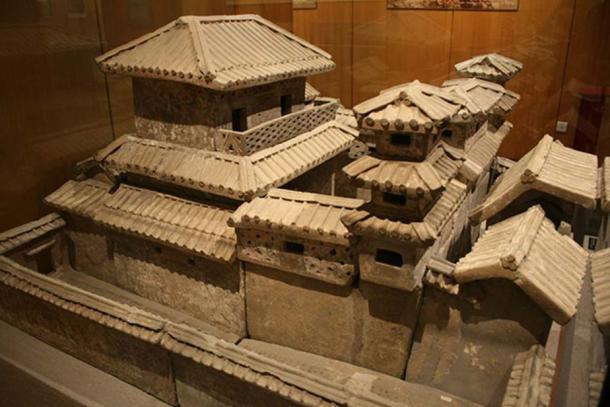 Han Dynasty pottery palace created for elite burial, c. 2nd century BC - 2nd century AD, Henan Provincial Museum, Zhengzhou, China. (Gary Lee Todd/CC BY SA 4.0)