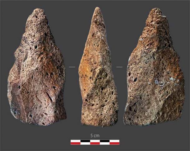 Hand axes from at leasev300000 years ago were found at the site. (Roman Garba and Alžběta Danielisov/ Institute of Archaeology of the CAS in Prague)