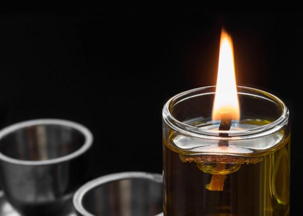 Hannukah ‘miracle of oil’ symbolized by the Menorah. ()