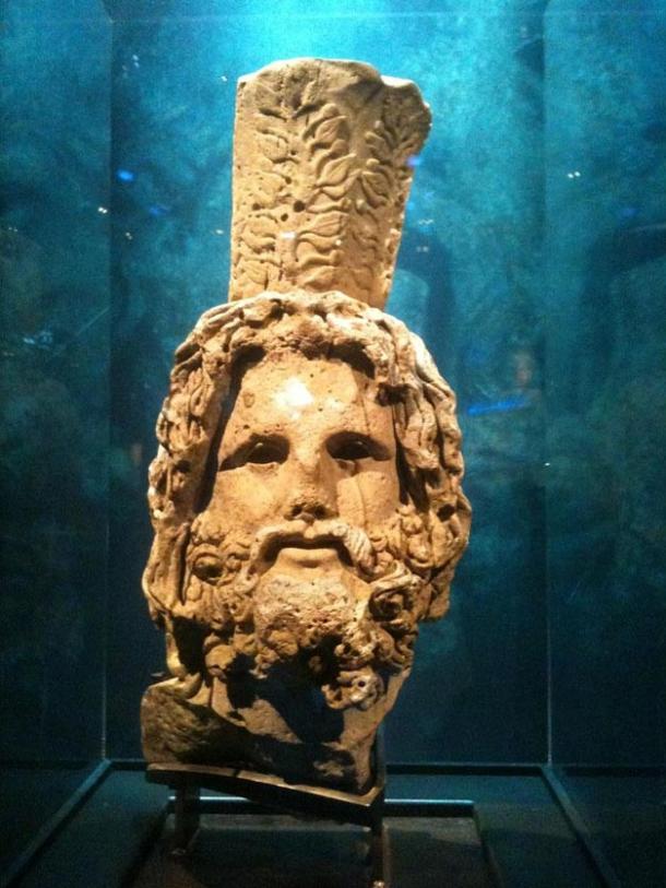 Head of Serapis, from a 12-foot statue found off the coast of Alexandria.
