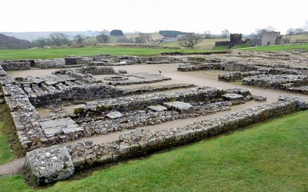Headquarters building at the center of Vindolanda Roman Fort