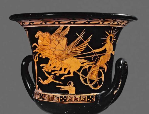 Helios the sun god of Greek mythology on a red-figure calyx-krater from circa 430 BC. (British Museum / CC BY-SA 4.0)