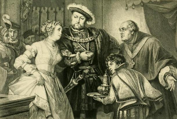  ‘Henry VIII and Anne Boleyn’; engraving by T. L. Raab.