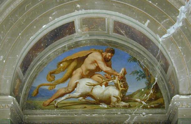 Hercules Captures the Golden Hind of Ceryneia by Adolf Schmidt