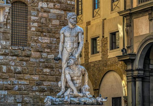 Hercules and Cacus by Baccio Bandinelli (1525–34), Piazza della Signoria, Florence, Italy. (VarnakovR / Adobe stock)