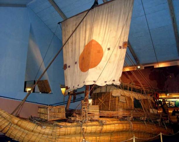 Thor Heyerdahl's raft Ra II, in the Kon-Tiki Museum, Oslo, Norway. 