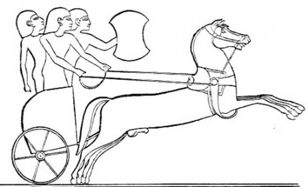 Hittite chariot, from an Egyptian relief.