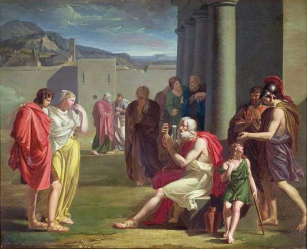 ‘Homer Singing with his Lyre’ attributed to Felix Boisselier. ( Public Domain )