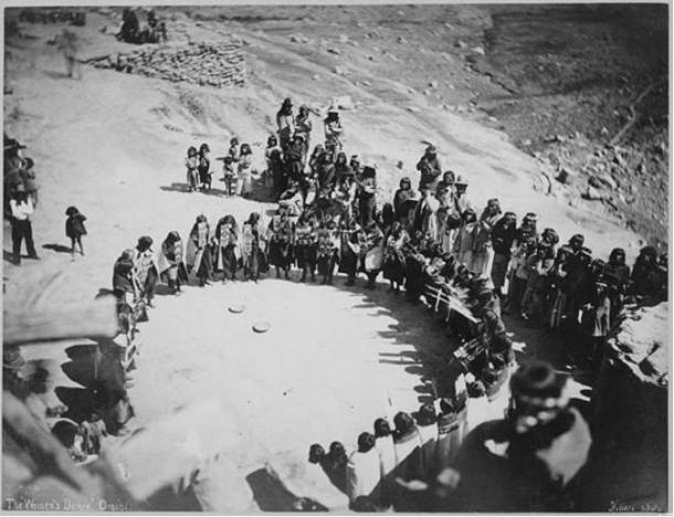Hopi Women's Dance, Oraibi, Arizona, photo by John K. Hillers. 