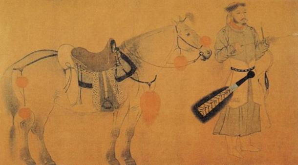 This painting, titled ‘Horse and Archer,’ is believed to have been painted by Yelü Bei.
