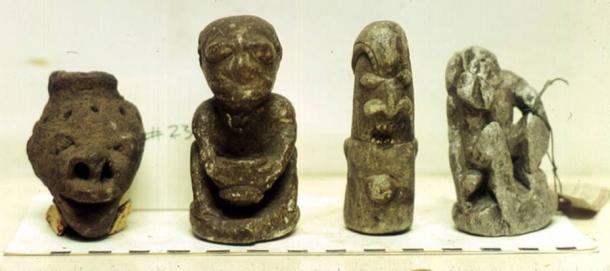 Human and animal looking Nomoli statues, British Museum