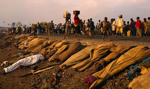 Hutu refugees at the UN's Goma camp.