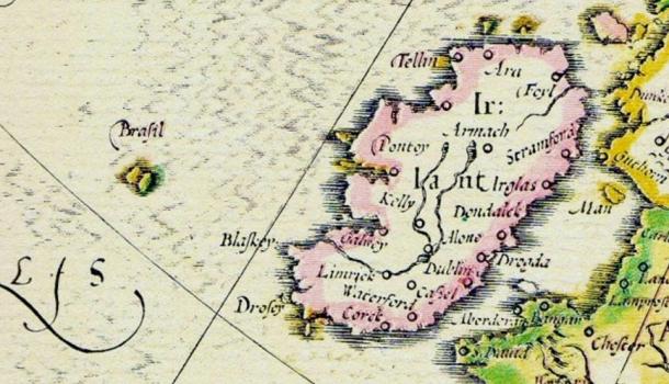 Hy-Brasil pada peta dari 1325.


