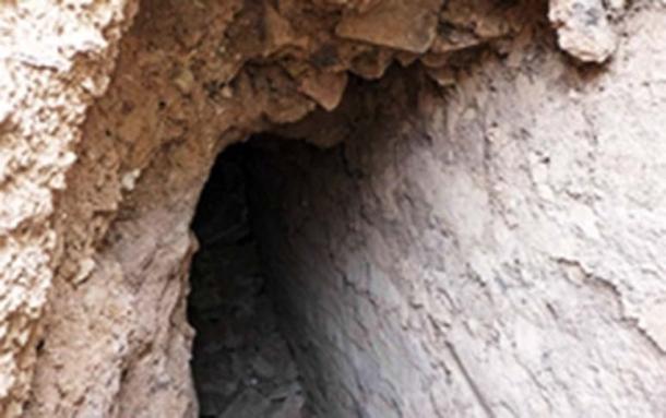 An entrance to one of the ISIL tunnels.