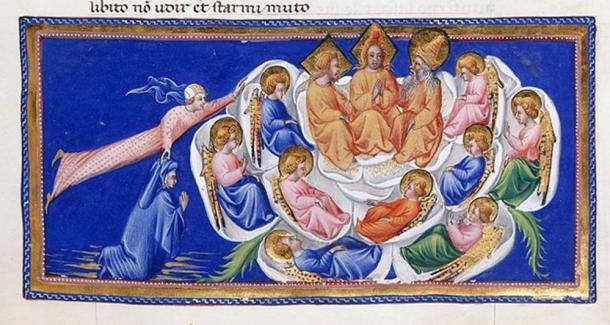 Illuminated manuscript, Dante’s Divine comedy. (Public Domain)