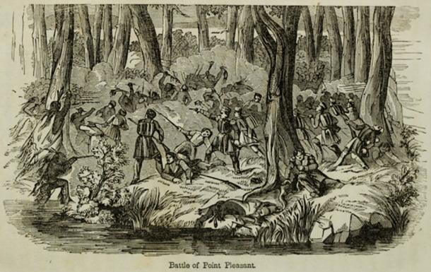 Illustration of Battle of Point Pleasant. 1854